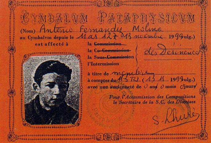 Carnet Patafísico A. F. Molina